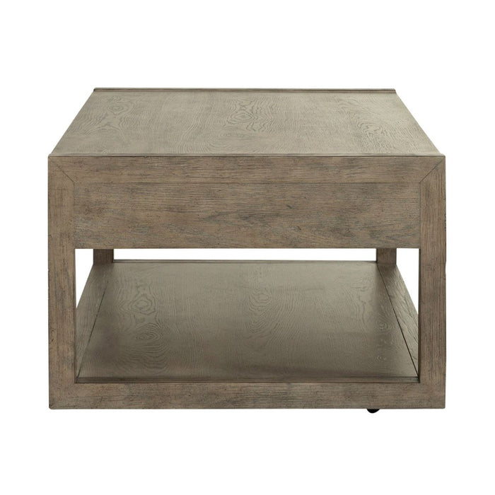 Liberty Furniture Bartlett Field Cocktail Table in Dusty Taupe - Furniture 4 Less (Jacksonville, NC)