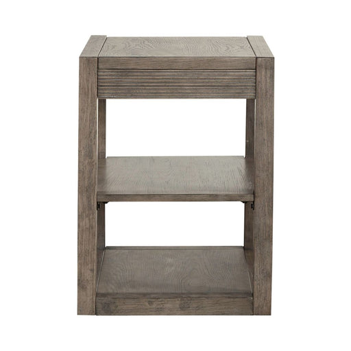 Liberty Furniture Bartlett Field Chairside Table in Dusty Taupe - Furniture 4 Less (Jacksonville, NC)