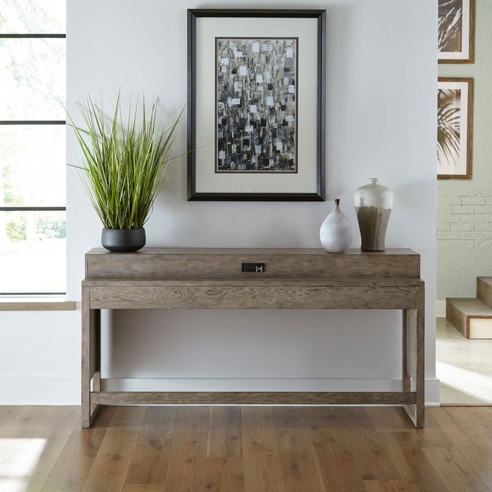 Liberty Furniture Bartlett Field Console Bar Table in Dusty Taupe - Furniture 4 Less (Jacksonville, NC)