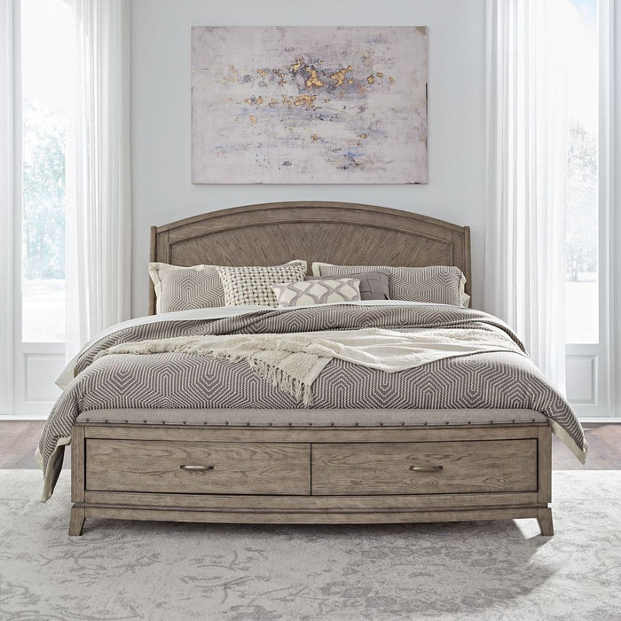 Liberty Furniture Avalon King Panel Storage Bed in Burnished Beige - Furniture 4 Less (Jacksonville, NC)