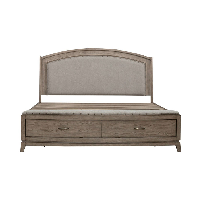 Avalon King Uph Storage Bed - Furniture 4 Less (Jacksonville, NC)
