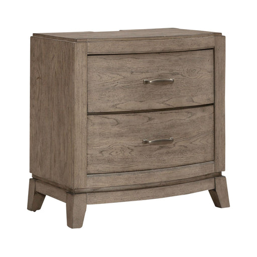 Avalon Nightstand with Charging Station in Burnished Beige - Furniture 4 Less (Jacksonville, NC)
