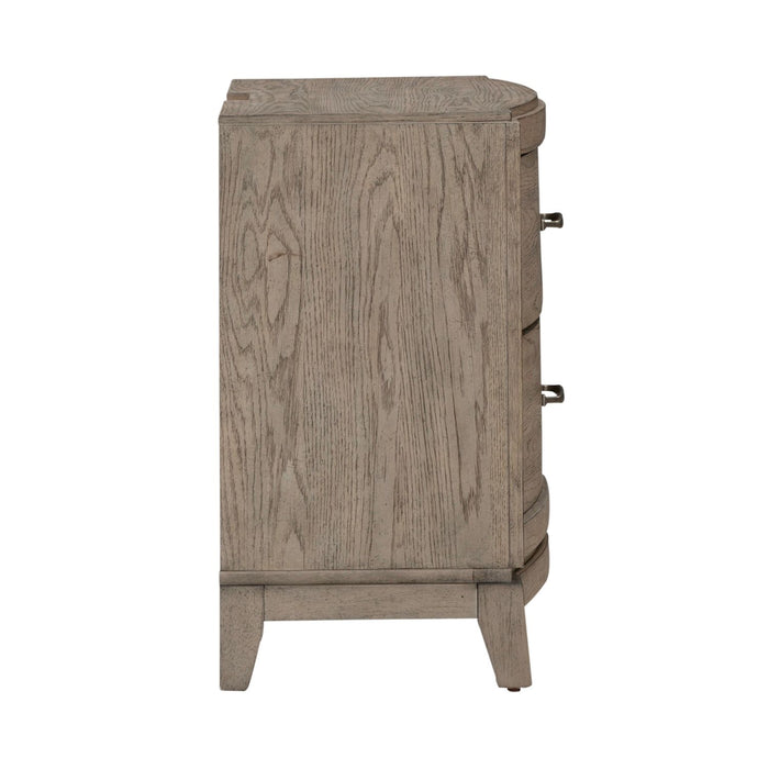 Avalon Nightstand with Charging Station in Burnished Beige - Furniture 4 Less (Jacksonville, NC)