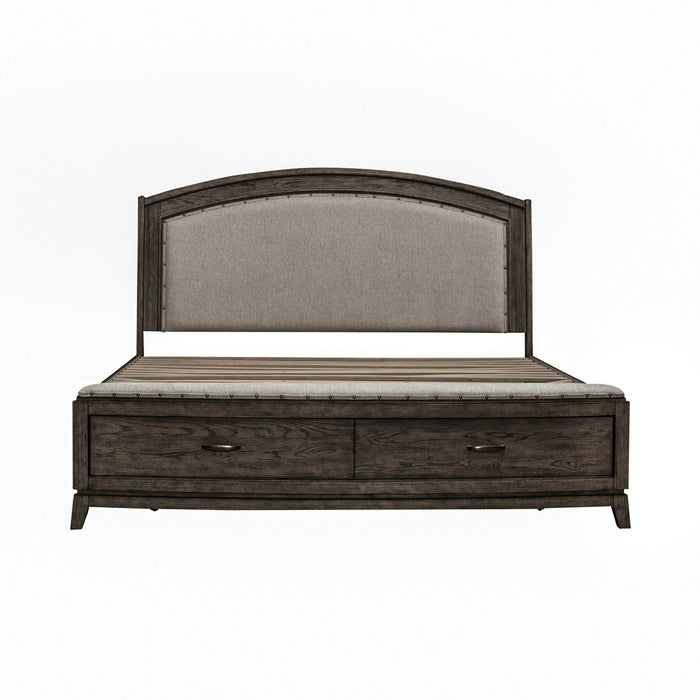 Avalon King Uph Storage Bed - Furniture 4 Less (Jacksonville, NC)