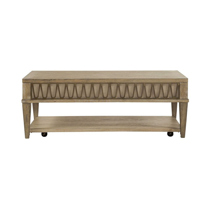 Liberty Furniture Devonshire Cocktail Table in Weathered Sandstone - Furniture 4 Less (Jacksonville, NC)