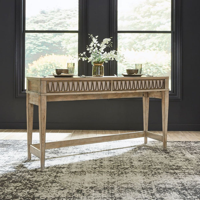 Liberty Furniture Devonshire Console Bar Table in Weathered Sandstone - Furniture 4 Less (Jacksonville, NC)
