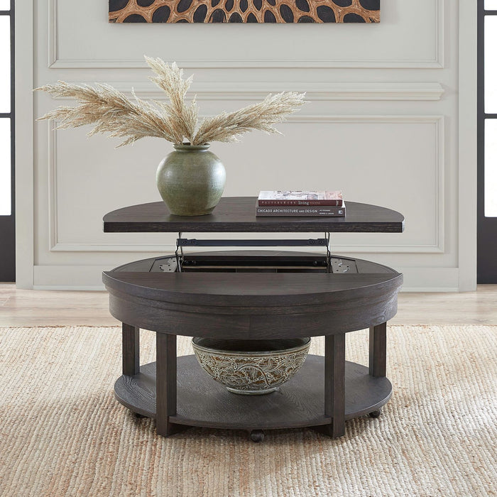 Weston Round Lift Top Cocktail Table - Furniture 4 Less (Jacksonville, NC)