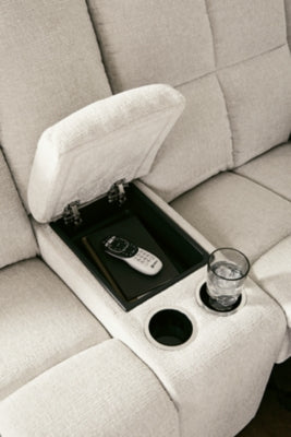 Orlen Reclining Loveseat with Console - Furniture 4 Less (Jacksonville, NC)
