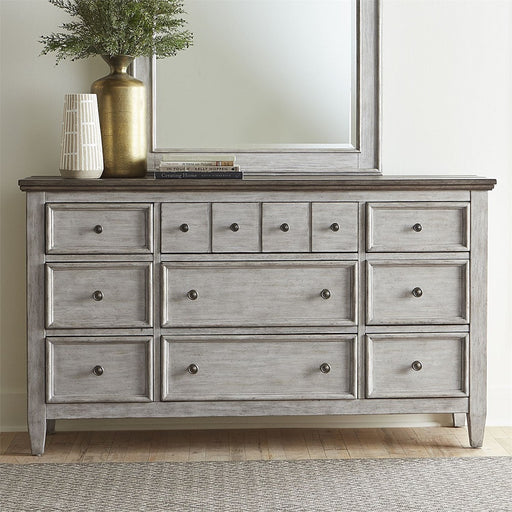 Liberty Furniture Heartland Drawer Dresser in Antique White - Furniture 4 Less (Jacksonville, NC)