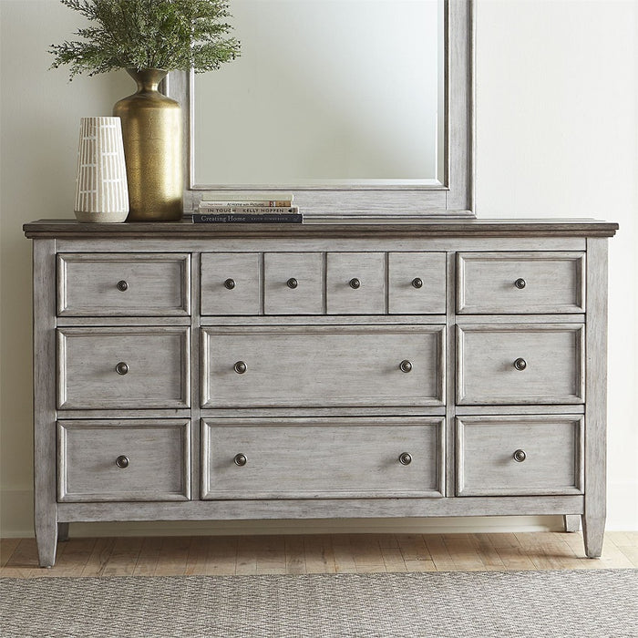 Liberty Furniture Heartland Drawer Dresser in Antique White - Furniture 4 Less (Jacksonville, NC)