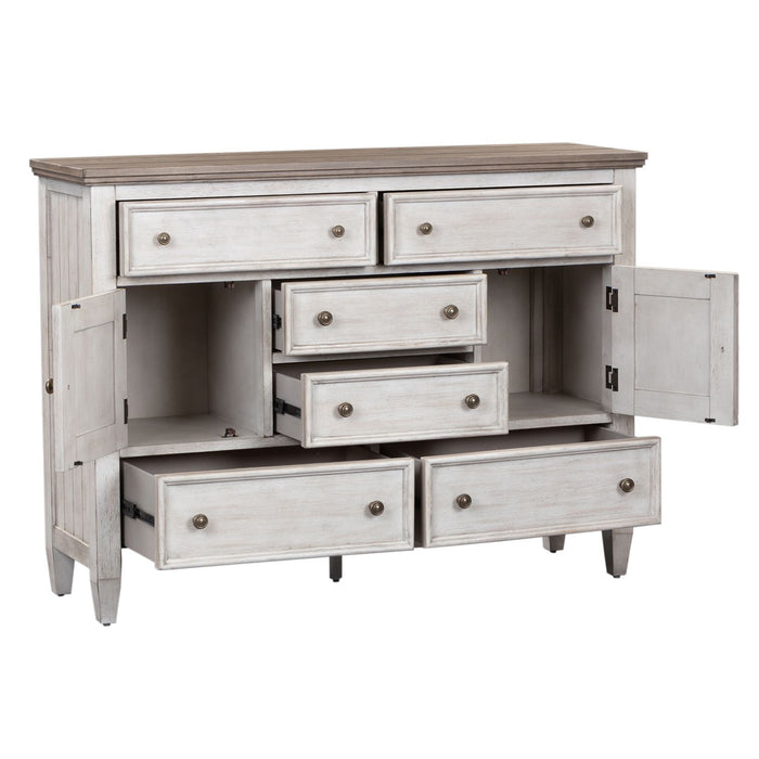 Heartland Drawer Chesser in Antique White - Furniture 4 Less (Jacksonville, NC)