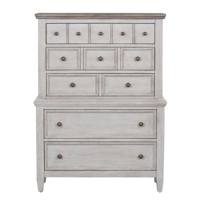 Heartland Drawer Chest in Antique White - Furniture 4 Less (Jacksonville, NC)