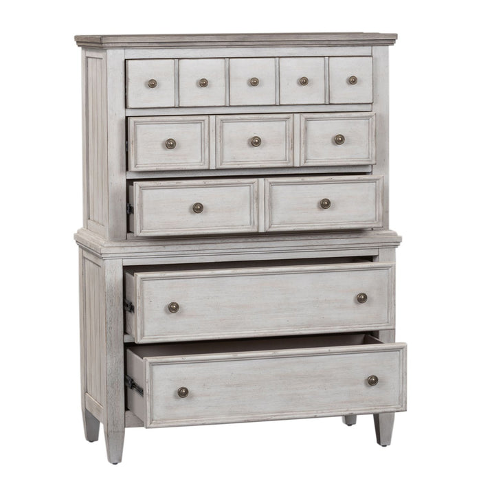 Heartland Drawer Chest in Antique White - Furniture 4 Less (Jacksonville, NC)