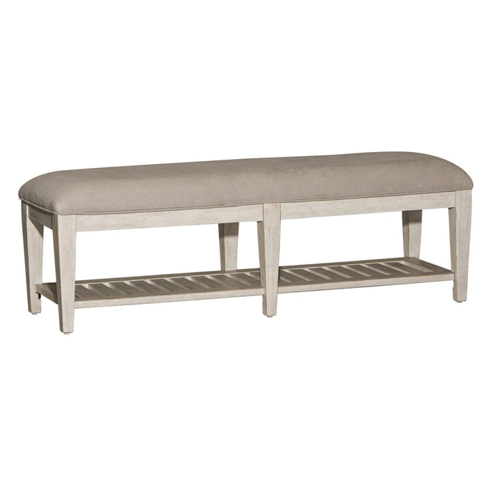 Heartland Bed Bench in Antique White - Furniture 4 Less (Jacksonville, NC)