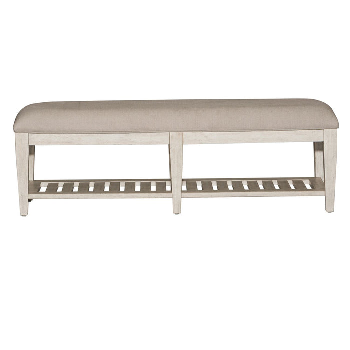 Heartland Bed Bench in Antique White - Furniture 4 Less (Jacksonville, NC)