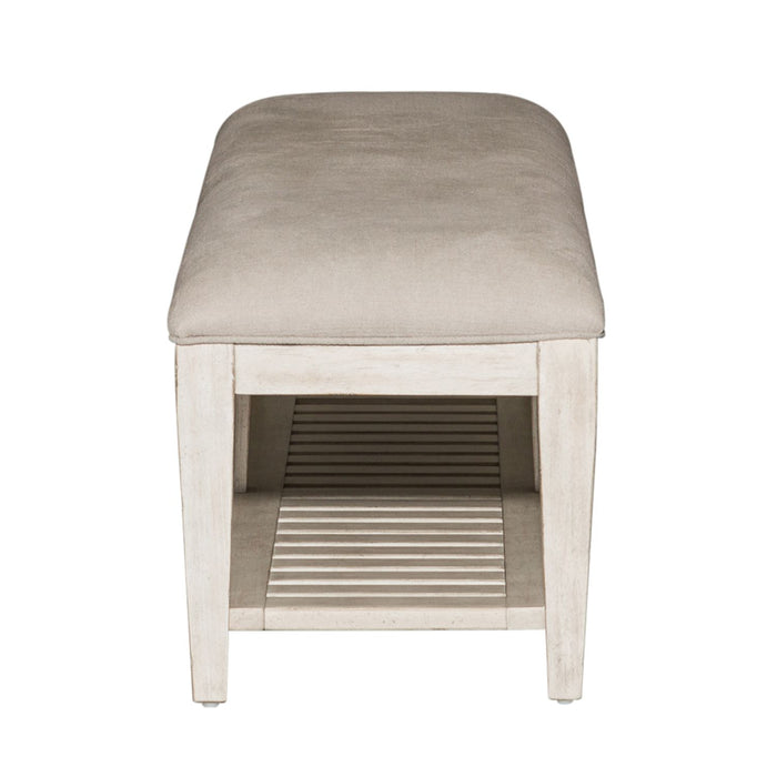 Heartland Bed Bench in Antique White - Furniture 4 Less (Jacksonville, NC)