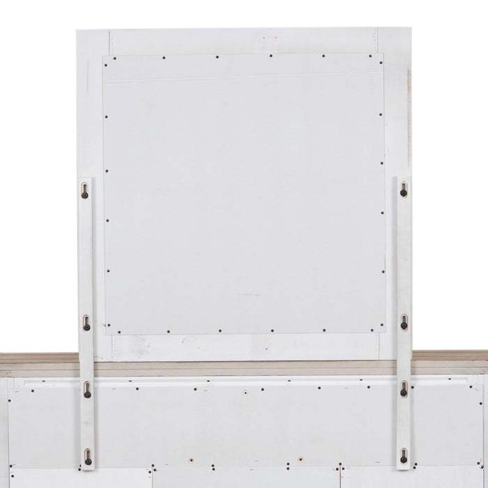 Heartland Landscape Mirror in Antique White - Furniture 4 Less (Jacksonville, NC)