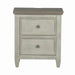 Heartland 2 Drawer Nightstand w/ Charging Station in Antique White - Furniture 4 Less (Jacksonville, NC)