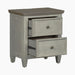 Heartland 2 Drawer Nightstand w/ Charging Station in Antique White - Furniture 4 Less (Jacksonville, NC)