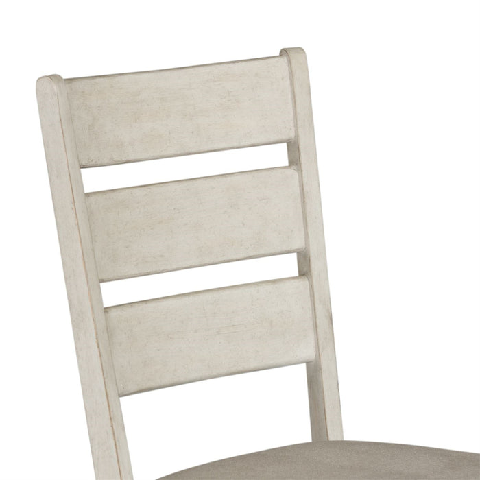 Liberty Furniture Heartland Ladder Back Side Chair (Set of 2) in Antique White - Furniture 4 Less (Jacksonville, NC)