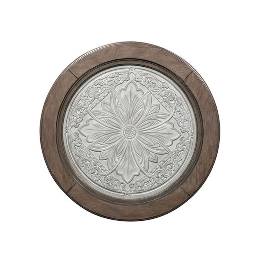 Liberty Heartland Round Ceiling Tile Cocktail Table in Antique White - Furniture 4 Less (Jacksonville, NC)