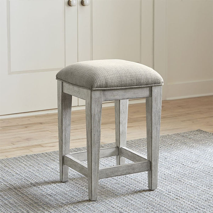 Liberty Heartland Console Stool in Antique White - Furniture 4 Less (Jacksonville, NC)