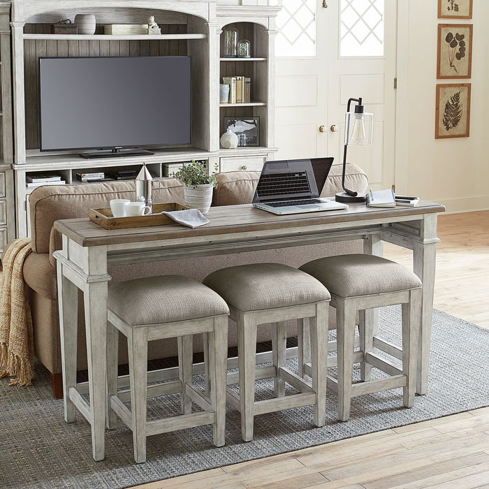 Heartland Console Stool in Antique White - Furniture 4 Less (Jacksonville, NC)