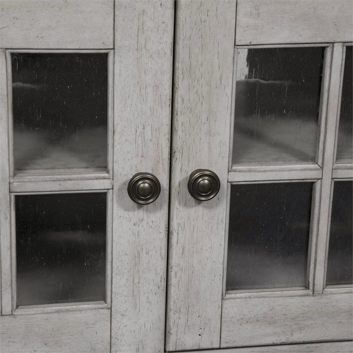 Liberty Heartland 66" Entertainment TV Stand with Hutch in Antique White - Furniture 4 Less (Jacksonville, NC)