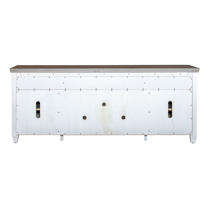 Liberty Heartland 76" Tile TV Console in Antique White - Furniture 4 Less (Jacksonville, NC)