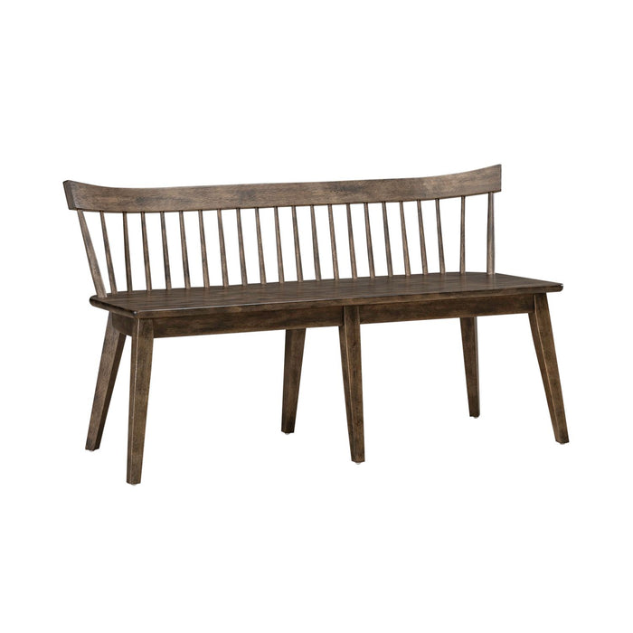 Midland Falls Spindle Back Bench in Rustic Brown - Furniture 4 Less (Jacksonville, NC)