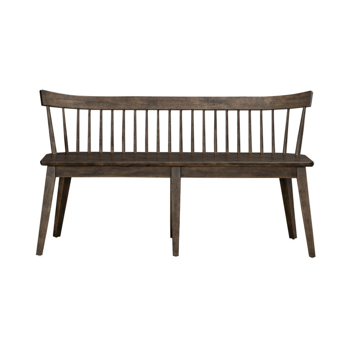 Midland Falls Spindle Back Bench in Rustic Brown - Furniture 4 Less (Jacksonville, NC)