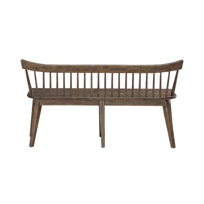 Midland Falls Spindle Back Bench in Rustic Brown - Furniture 4 Less (Jacksonville, NC)