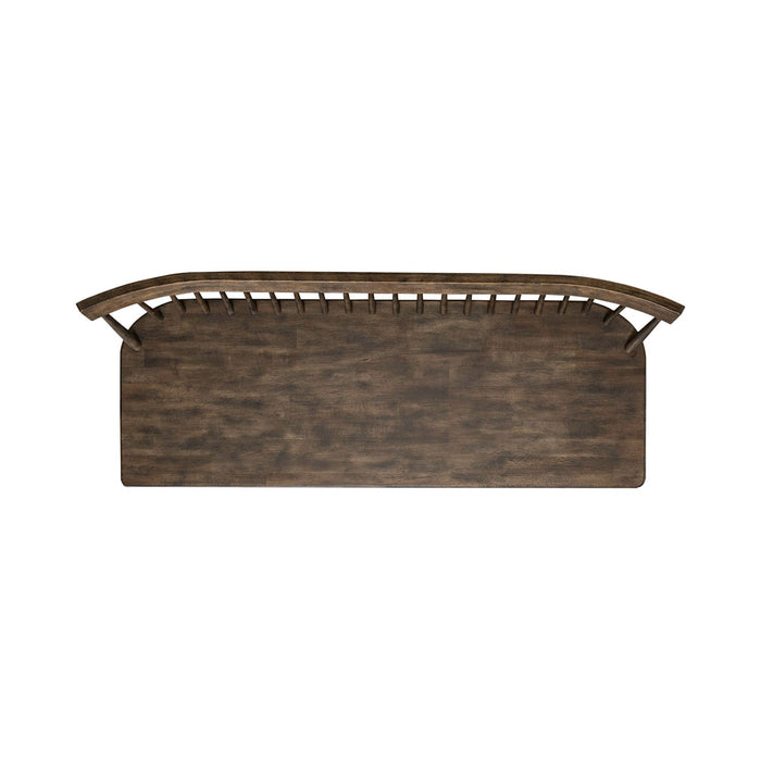 Midland Falls Spindle Back Bench in Rustic Brown - Furniture 4 Less (Jacksonville, NC)