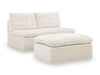 Fannin Armless Chair with Ottoman - Furniture 4 Less (Jacksonville, NC)