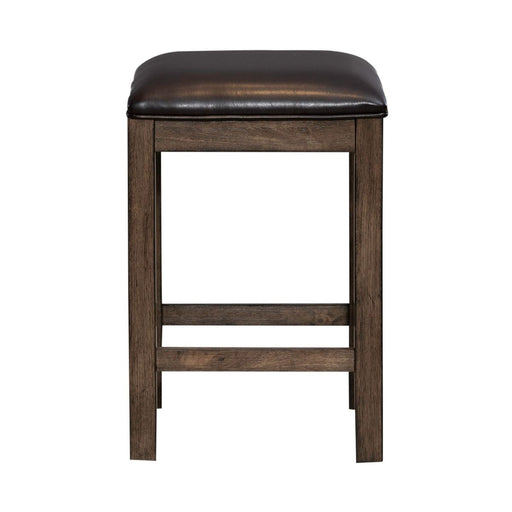 Liberty Furniture Lennox Upholstered Console Stool in Weathered Chestnut - Furniture 4 Less (Jacksonville, NC)