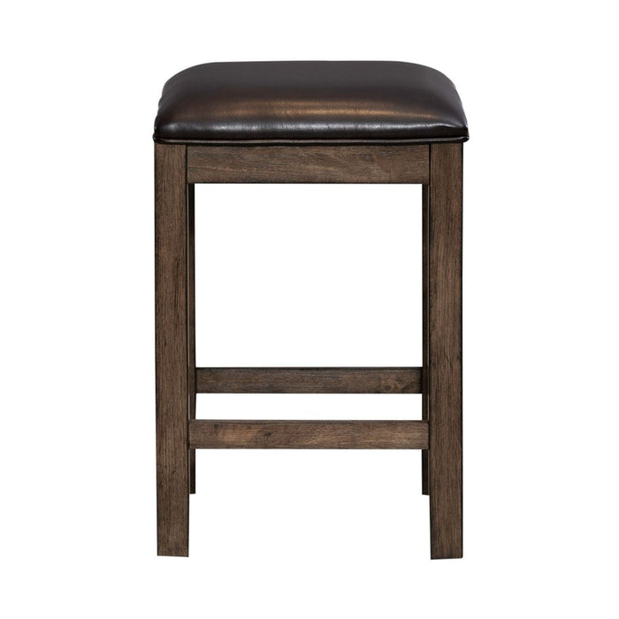Liberty Furniture Lennox Upholstered Console Stool in Weathered Chestnut - Furniture 4 Less (Jacksonville, NC)