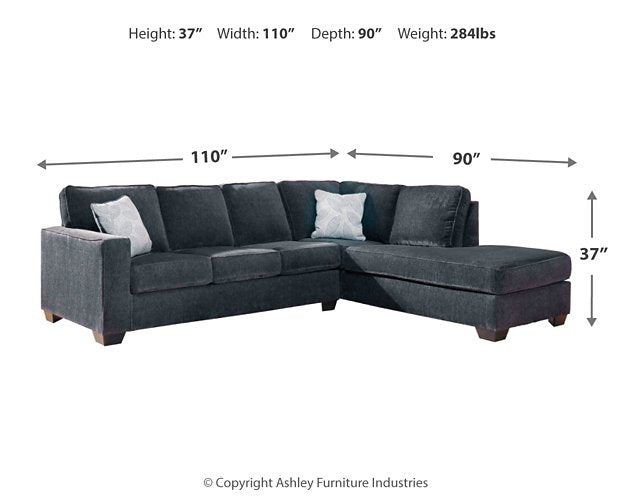 Altari Sleeper Sectional with Chaise - Furniture 4 Less (Jacksonville, NC)