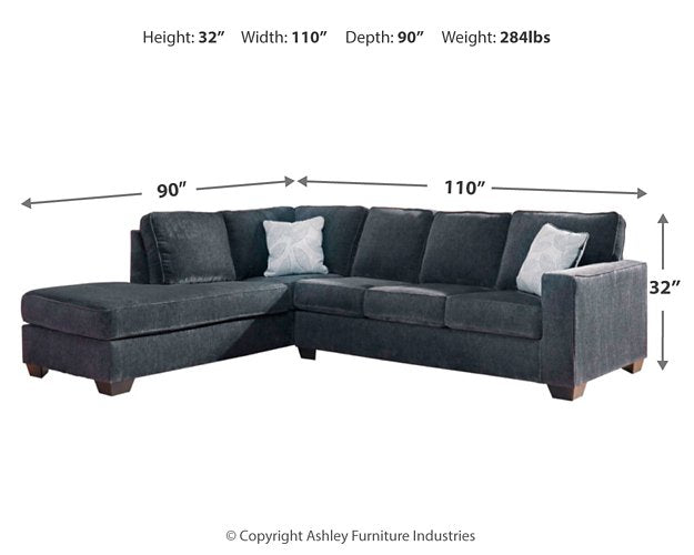 Altari Sleeper Sectional with Chaise - Furniture 4 Less (Jacksonville, NC)