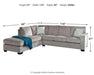 Altari Sleeper Sectional with Chaise - Furniture 4 Less (Jacksonville, NC)