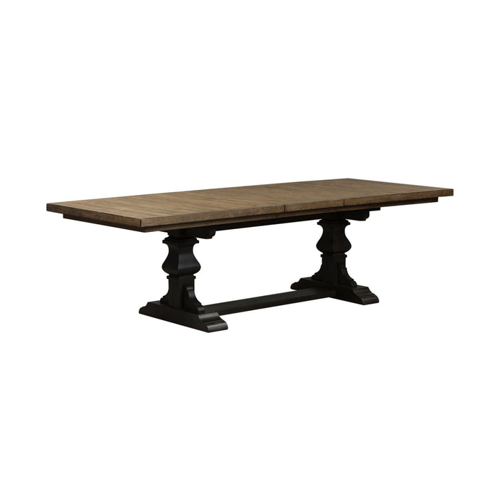 Harvest Home 6 Piece Trestle Table Set - Furniture 4 Less (Jacksonville, NC)