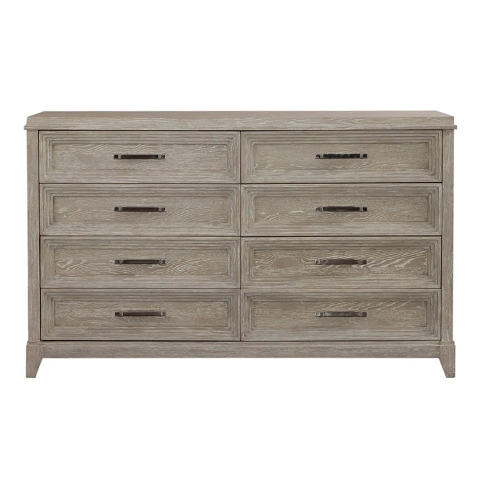 Belmar 8 Drawer Dresser in Washed Taupe and Silver Champagne - Furniture 4 Less (Jacksonville, NC)