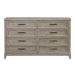 Belmar 8 Drawer Dresser in Washed Taupe and Silver Champagne - Furniture 4 Less (Jacksonville, NC)