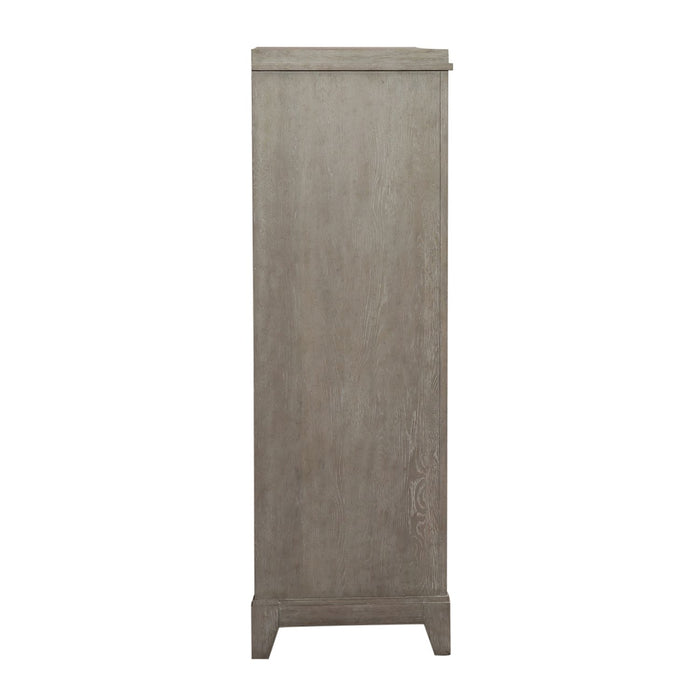 Belmar 5 Drawer Chest in Washed Taupe and Silver Champagne - Furniture 4 Less (Jacksonville, NC)
