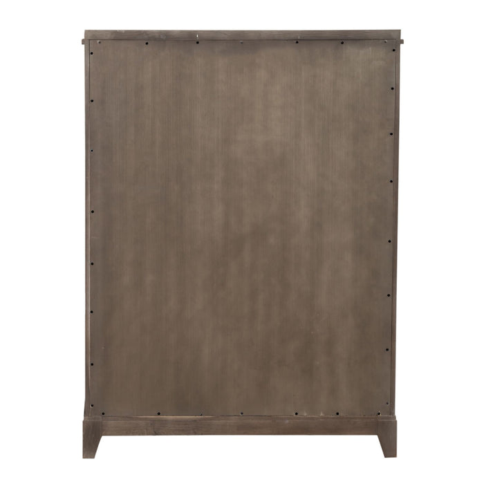 Belmar 5 Drawer Chest in Washed Taupe and Silver Champagne - Furniture 4 Less (Jacksonville, NC)