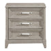Belmar 3 Drawer Nightstand in Washed Taupe and Silver Champagne - Furniture 4 Less (Jacksonville, NC)