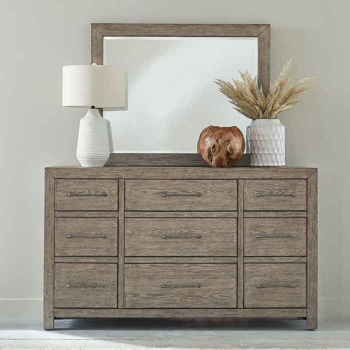 Liberty Furniture Skyview Lodge 9 Drawer Dresser in Cobblestone - Furniture 4 Less (Jacksonville, NC)