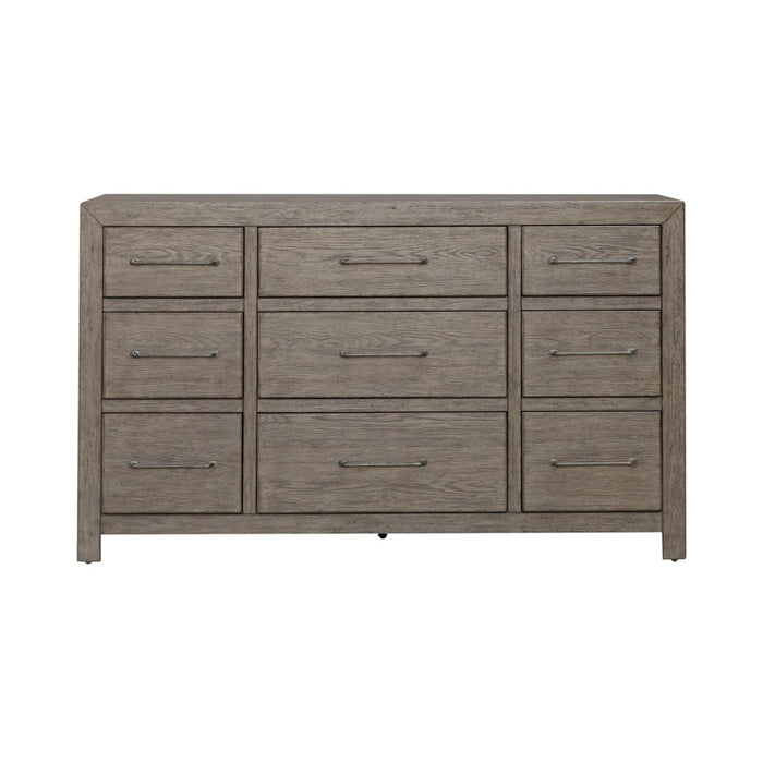 Liberty Furniture Skyview Lodge 9 Drawer Dresser in Cobblestone - Furniture 4 Less (Jacksonville, NC)