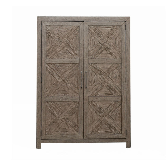 Liberty Furniture Skyview Lodge Armoire in Cobblestone - Furniture 4 Less (Jacksonville, NC)