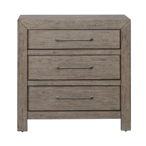 Liberty Furniture Skyview Lodge Nightstand with Charging Station in Cobblestone - Furniture 4 Less (Jacksonville, NC)