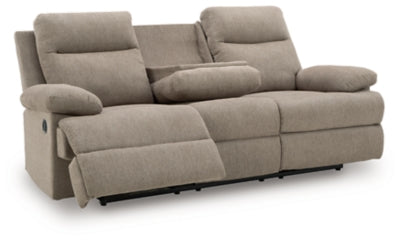 Side-Swipe Reclining Sofa with Drop Down Table - Furniture 4 Less (Jacksonville, NC)